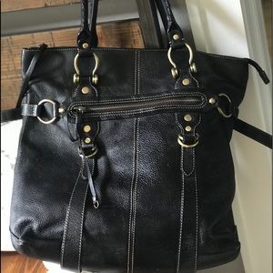 All leather amazing quality black tote